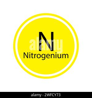 nitrogen chemical element. medical design. Chemical element. Periodic table. Vector illustration. stock image. EPS 10. Stock Vector