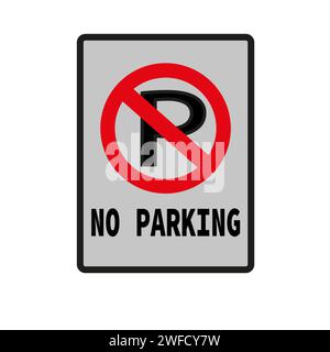 no parking sign. Dont stop icon. no parking sign on white background. Vector illustration. Stock image. EPS 10. Stock Vector