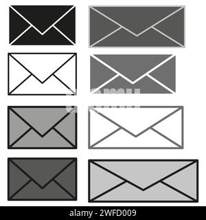 Envelopes icons set. Email icon. Vector illustration. stock image. EPS 10. Stock Vector