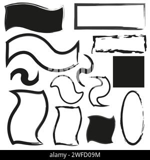 Vintage linear pattern with various frames. Vector illustration. stock image. EPS 10. Stock Vector