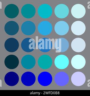 Trendy palette circles, great design for any purposes. Pastel color. Vector illustration. stock image. EPS 10. Stock Vector