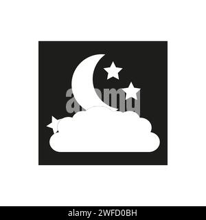 White moon star in arabic style. Star icon. Vector illustration. Stock image. EPS 10. Stock Vector