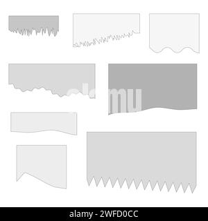 Torn paper shape. Vector illustration. Stock image. EPS 10. Stock Vector