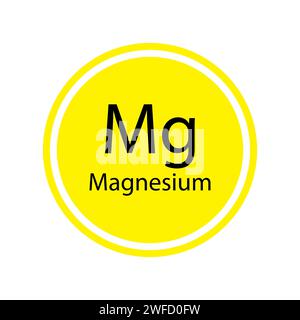 Flat magnesium for wallpaper design. Chemical element. Periodic table of Mendeleev. Vector illustration. stock image. EPS 10. Stock Vector