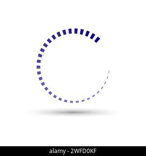 Circle loading icon. Load internet data symbol. Round shape. Vector illustration. stock image. EPS 10. Stock Vector