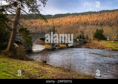 The bridge over the River Tay at Kenmore, Perth and Kinross, Scotland Stock Photo