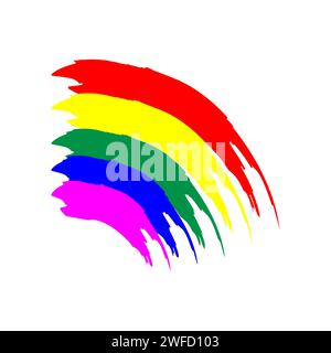 Abstract colored paint strokes. Ink paint brush stain. Vector illustration. stock image. EPS 10. Stock Vector