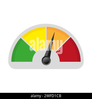 color speedometer. Business success. Vector illustration. stock image. EPS 10. Stock Vector