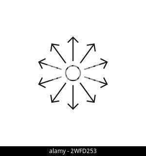 Arrows circle middle. Round shape. Vector illustration. EPS 10. Stock Vector