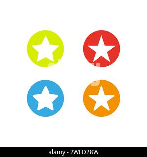 Star icon. stars circle. Vector illustration. stock image. EPS 10. Stock Vector