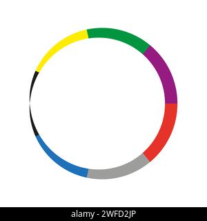 multicolored circle. Rainbow gradient. Vector illustration. EPS 10. Stock Vector