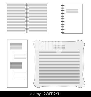 Notebooks, great design for any purposes. Vector illustration. stock image. EPS 10. Stock Vector