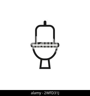 Toilet Sign. Toilet seat. Line art Icon Set Stock Vector Image & Art ...