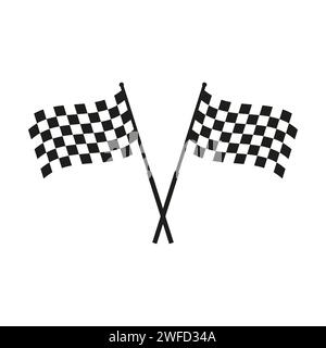Finish flag. Sport Finish flags. Vector illustration. Stock image. EPS 10. Stock Vector