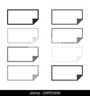 Rectangles with curled corners. Business banner. Design template page. Vector illustration. Stock image. EPS 10. Stock Vector