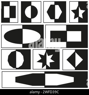 pattern geometric shapes. Vintage abstract cover design. Scandinavian style flat. Vector illustration. stock image. EPS 10. Stock Vector