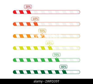 loading scale set for web design. Vector illustration. stock image. EPS 10. Stock Vector