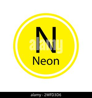 neon chemical element for medical design. Icon for medical design. Vector illustration. stock image. EPS 10. Stock Vector