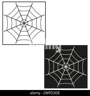 Spider web in cartoon style. Vector illustration. stock image. EPS 10. Stock Vector