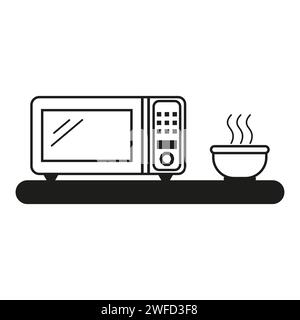 Microwave icon. microwave cup icon. Kitchen picture. Vector illustration. Stock image. EPS 10. Stock Vector