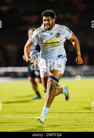 Rus Rugby Exeter Exeter Chiefs' Rus Tuima in action during the Gallagher Premiership ...