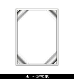 simple frame for decorative design. Design element. Elegant decoration. Diploma certificate template. Vector illustration. Stock image. EPS 10. Stock Vector