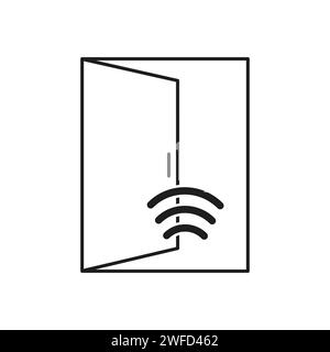 Wireless door outline. Internet network. Safety internet technology. Vector illustration. EPS 10. Stock Vector