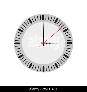 Clock icon. Round clock. Old watch. Vector illustration. stock image. EPS 10. Stock Vector