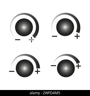 Max Volume Circle Icon. Loud Speaker Increase Up Sound Round Symbol ...