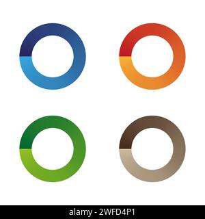 Abstract colored circles. infographic. Gradient color. Vector illustration. EPS 10. Stock Vector
