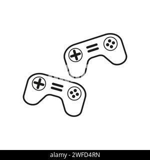 Joystick icon. Digital technology entertainment. Computer gaming. Play online. Vector illustration. EPS 10. Stock Vector