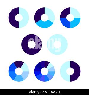 blue circles parts. Vector illustration. EPS 10. Stock Vector