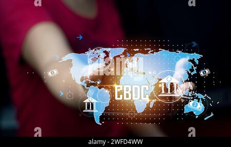 CBDC visual concept. Central Bank Digital Currency Stock Photo