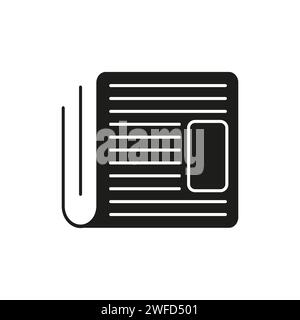 Newspaper vector icon for graphic design, logo, web site, social media, mobile app. Vector illustration. EPS 10. Stock Vector