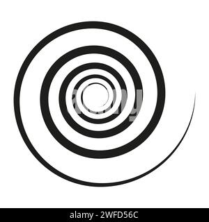 Spiral icon in line art style. Art fractal. Design element. Vector illustration. EPS 10. Stock Vector