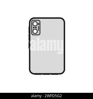 Phone icon back. Call symbol. Email icon. Smartphone icon. Vector illustration. stock image. EPS 10. Stock Vector
