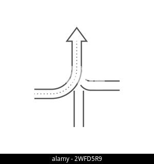consolidate icon, join, merge or converge arrows line symbol. Vector illustration. stock image. EPS 10. Stock Vector