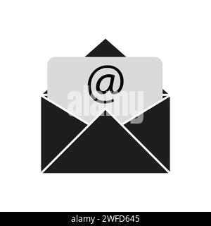 Open mail icon. Vector illustration. stock image. EPS 10. Stock Vector