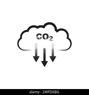 Co2 cloud arrows icon. Vector illustration. EPS 10. Stock Vector