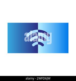 blue wifi background. Blue abstract futuristic background. Internet communication. Vector illustration. stock image. EPS 10. Stock Vector