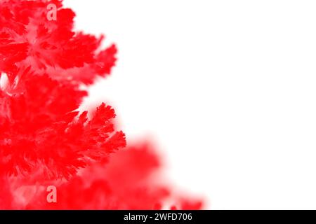Macro image red salt crystal on white background Stock Photo