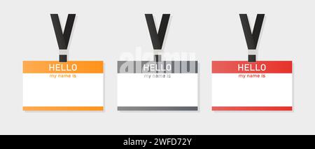 badges hello my name is. Vector illustration. stock image. EPS 10. Stock Vector