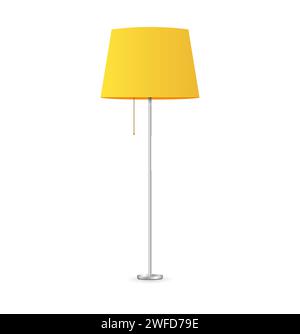 yellow floor lamp for decoration design. Vector illustration. stock image. EPS 10. Stock Vector