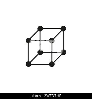Flat 3d cube icon for wallpaper design. Vector illustration. EPS 10. Stock Vector