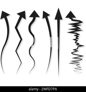 Set of different arrows. vector illustration. EPS 10. Stock Vector