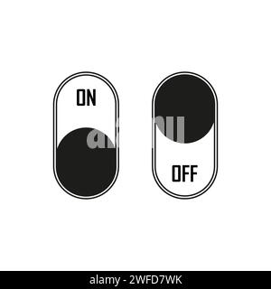 On Off switch Icon. Computer buttons. Vector illustration. stock image. EPS 10. Stock Vector