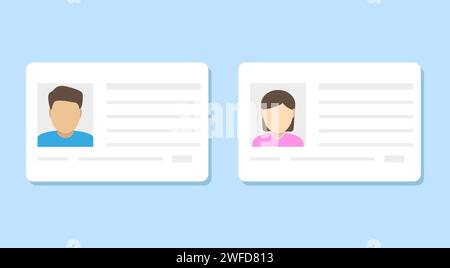 Blank id cards. Email icon. Vector illustration. stock image. EPS 10. Stock Vector