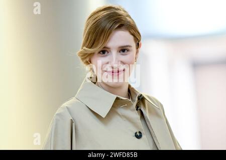 30 January 2024, Berlin: Katharina Stark, actress on the sidelines of a dpa interview. Photo: Britta Pedersen/dpa Stock Photo