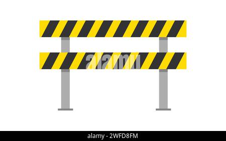 fence striped tape. Vector illustration. stock image. EPS 10. Stock Vector