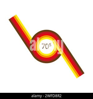 70s, 1970 abstract vector stock retro lines background. Vector illustration. EPS 10. Stock Vector